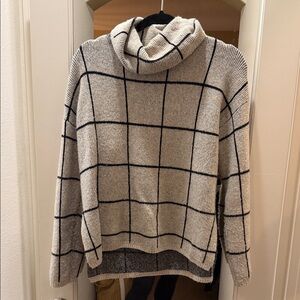 Madewell Plaid Turtleneck Sweater